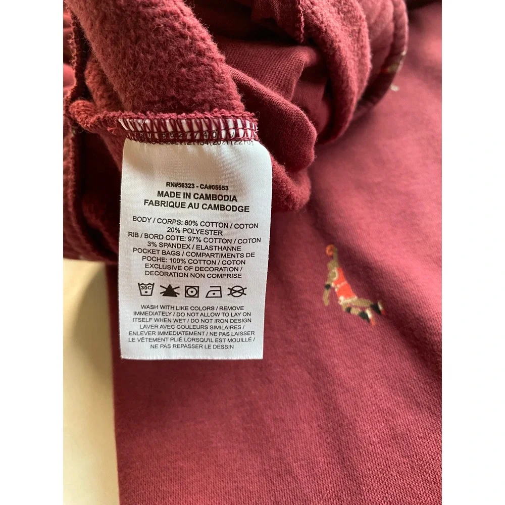 Jordan Flight MVP Fleece Pants Mens XL Burgundy All Over Print Joggers